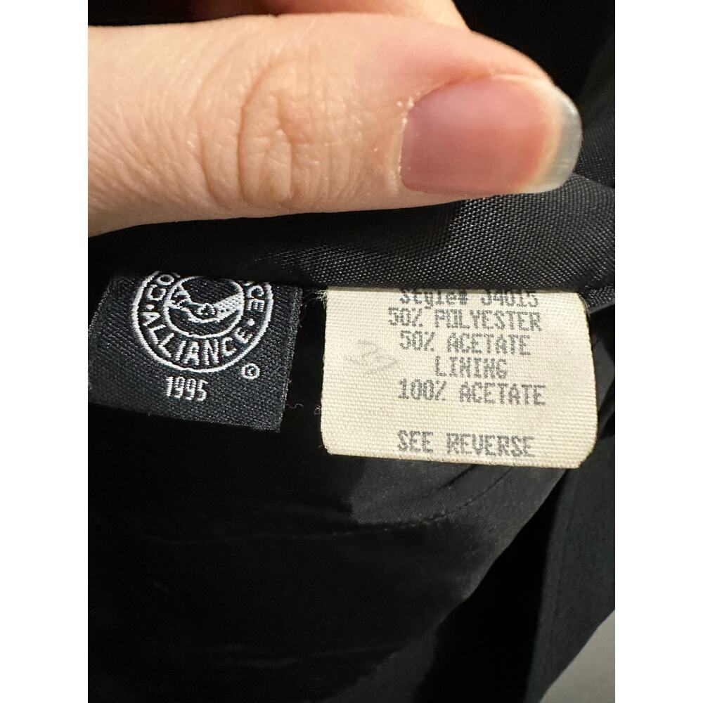 VINTAGE Laundry by Shelli Segal Long Black Blazer Womens Suit Jacket EUC ! - Picture 7 of 9